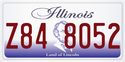 IL license plate Z848052