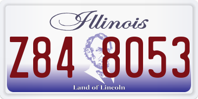 IL license plate Z848053