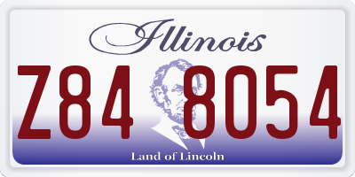 IL license plate Z848054
