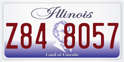IL license plate Z848057