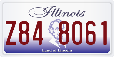 IL license plate Z848061