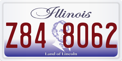 IL license plate Z848062