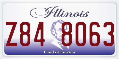 IL license plate Z848063