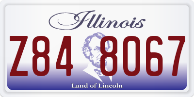 IL license plate Z848067