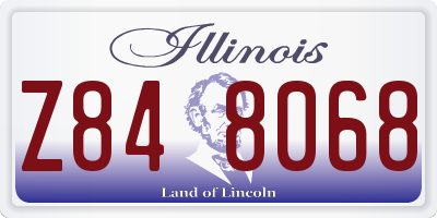 IL license plate Z848068