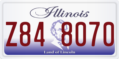 IL license plate Z848070