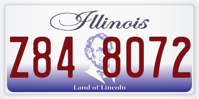 IL license plate Z848072