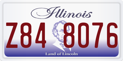 IL license plate Z848076