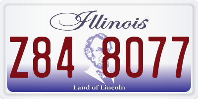 IL license plate Z848077
