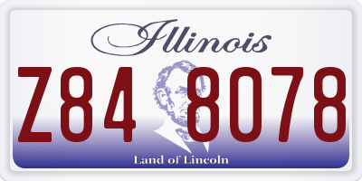 IL license plate Z848078
