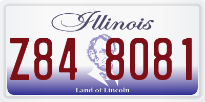 IL license plate Z848081