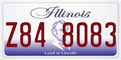 IL license plate Z848083