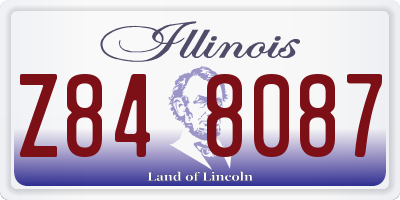 IL license plate Z848087