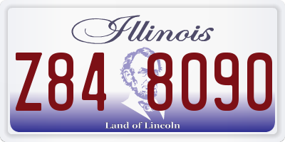 IL license plate Z848090