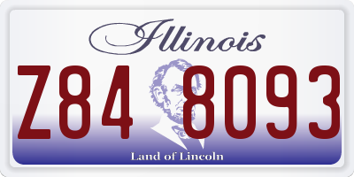 IL license plate Z848093