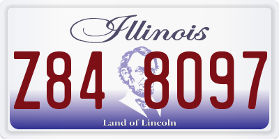 IL license plate Z848097