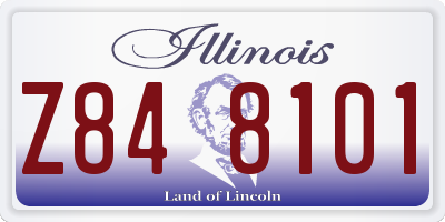 IL license plate Z848101