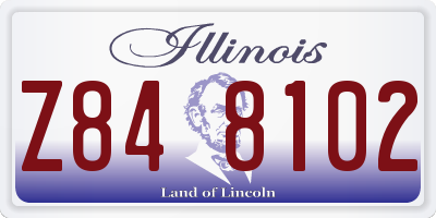 IL license plate Z848102