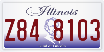 IL license plate Z848103