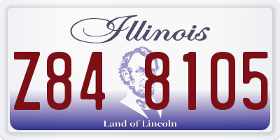 IL license plate Z848105