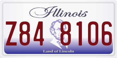 IL license plate Z848106