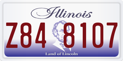 IL license plate Z848107