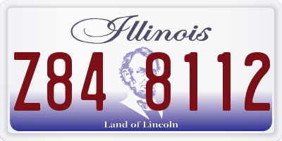 IL license plate Z848112