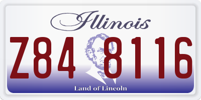IL license plate Z848116