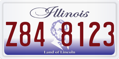 IL license plate Z848123