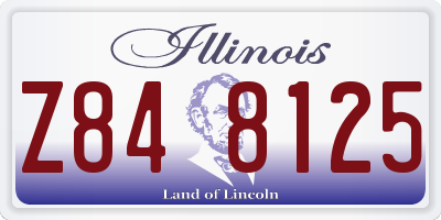 IL license plate Z848125
