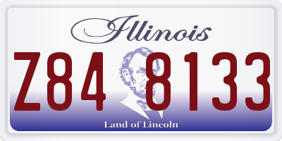 IL license plate Z848133