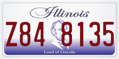 IL license plate Z848135