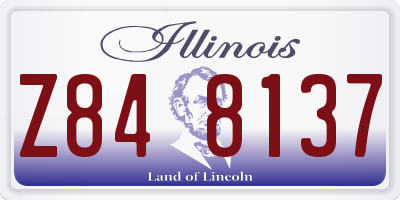 IL license plate Z848137