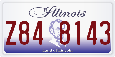 IL license plate Z848143