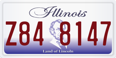 IL license plate Z848147