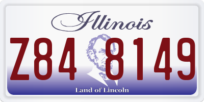 IL license plate Z848149