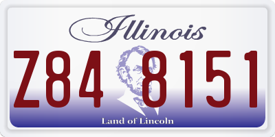 IL license plate Z848151