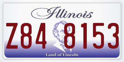 IL license plate Z848153