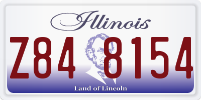 IL license plate Z848154
