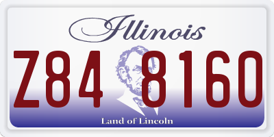 IL license plate Z848160