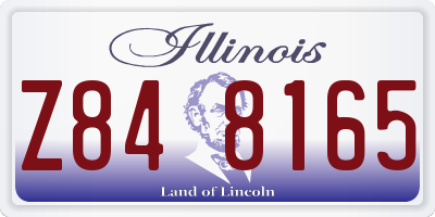 IL license plate Z848165