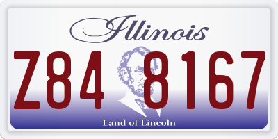 IL license plate Z848167
