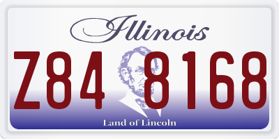 IL license plate Z848168