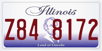 IL license plate Z848172