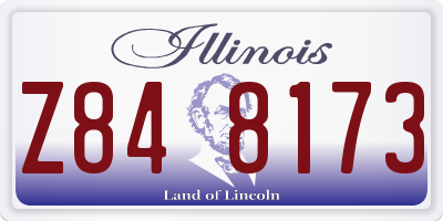IL license plate Z848173