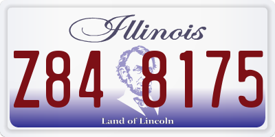 IL license plate Z848175