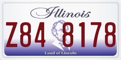 IL license plate Z848178
