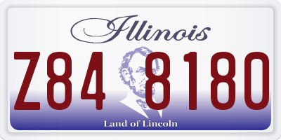 IL license plate Z848180