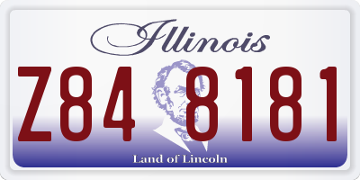 IL license plate Z848181
