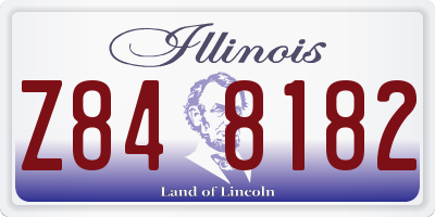 IL license plate Z848182